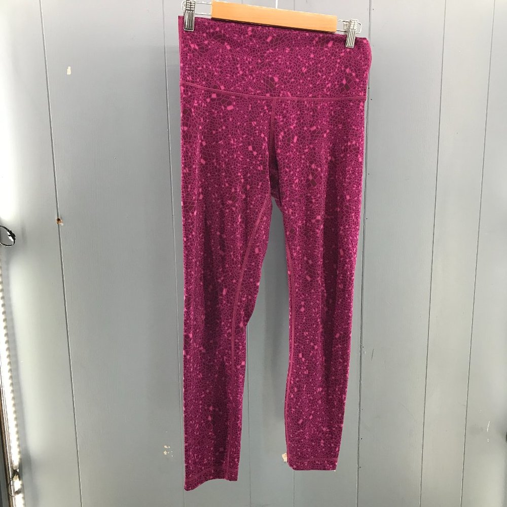 Lululemon purple high rise leggings size 8